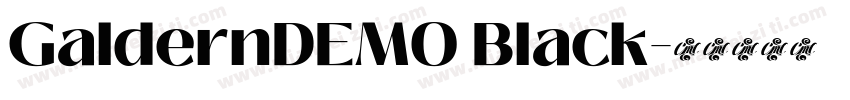 GaldernDEMO Black字体转换